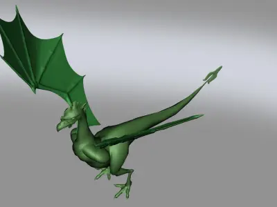 Basilisk Dragon Free low-poly 3D model