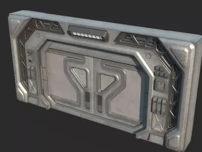 Future Sci-Fi Passage Automatic Doors 3D model