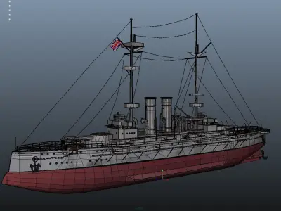HMS Goliath Battleship 3D Model 3D model