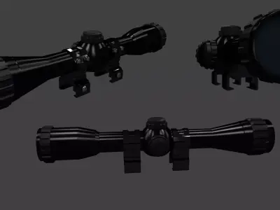 Rifle Scope Gun Attachment Free 3D model