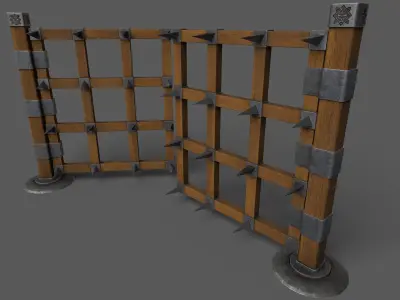 SpikeWall-Trap Low-poly 3D model