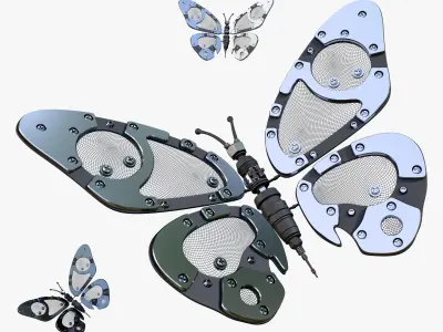 Mechanical Cyber Butterfly M1 3D model