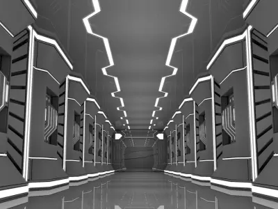 Sci Fi Corridor 3D model