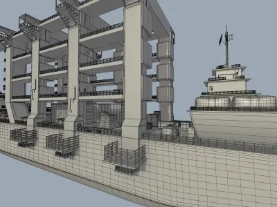 Replenishment Ship 3D model