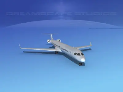 Bombardier CRJ1000 Bare Metal 3D model