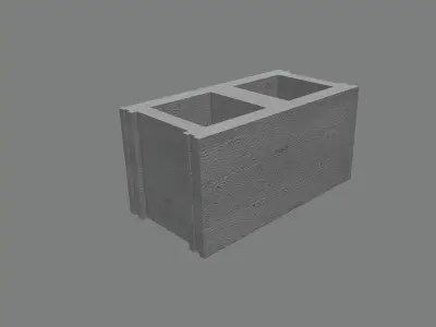 Cinderblock Low-poly 3D model