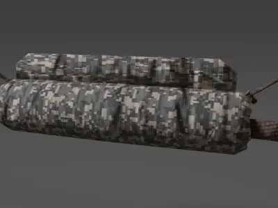 IFAK Trauma Roll Military Medical First Aid Kit Pouch Low-poly 3D model