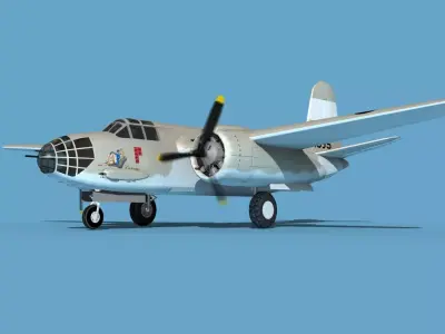 Douglas A-20A Havoc V02 3D model
