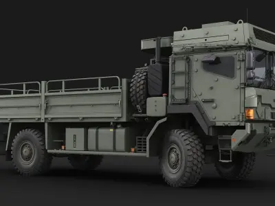 Military truck MAN HX60 Armor 3D model