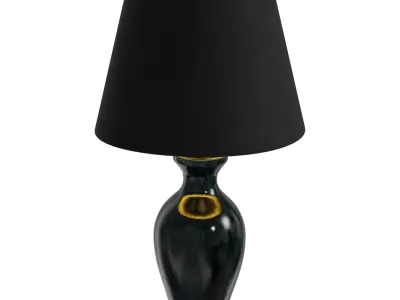  Eno Ceramic Danteur Peacock Shade Lamp Model, Black 