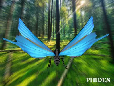 Butterfly 1 on leaf 3D model