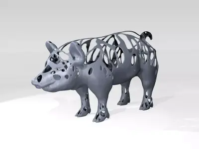 Pig Dust Voronoi 3D model