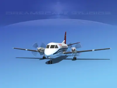 SAAB SF340 Crossair 3D model