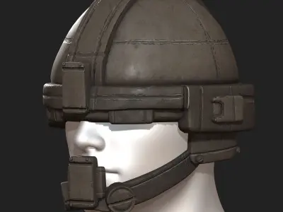 Helmet military combat soldier Low-poly 3D model