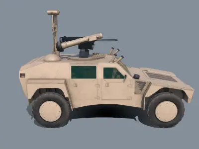 RST-V Shadow Hybrid Tactical Vehicle Low-poly 3D model