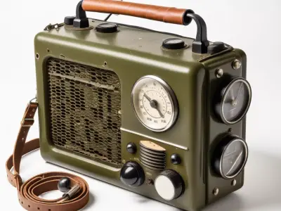 Vintage Military Portable Radio Receiver 3D model
