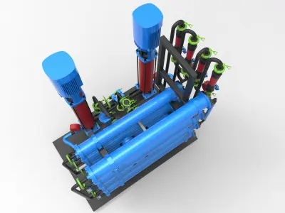 industrial osmosis unit 3D model