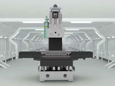 Vertical milling machine 3D model