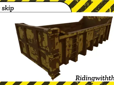 Skip 20 yard with textures 3D model