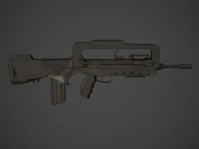 Famas F1 Low Poly Low-poly 3D model