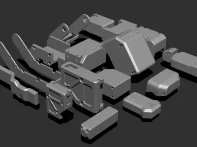 Basic Kit-Bash Vol1 Free 3D model