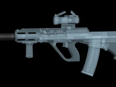 Silencer SureFire SOCOM556 MONSTER AR-15 Low-poly 3D model