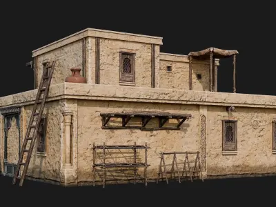 25-28 - Arabic Houses 4K Low-poly 3D model