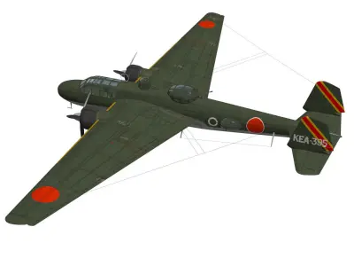 Mitsubishi G3M Nell Type23 3D model