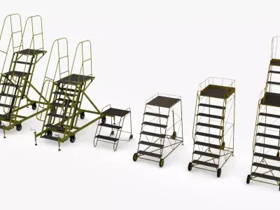 Airfield ladders Low-poly 3D model