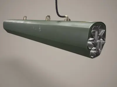 Rocket Launcher FZ220 With Missiles Low-poly 3D model