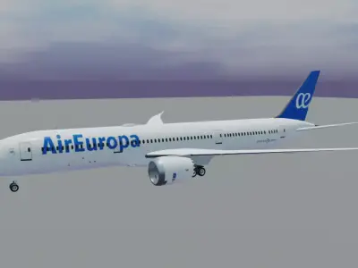 Aer Europa Boeing 787-9 Dreamliner 3d model Low-poly 3D model