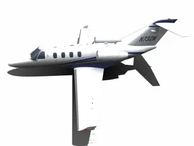 Cessna Citation Jet M2 Low-poly Low-poly 3D model
