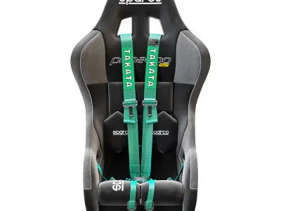 sparco pro 2000 racing seat 3D model