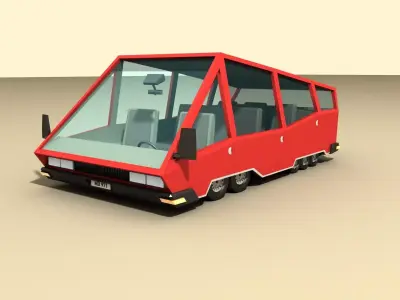CAR 4 - Van Low-poly 3D model