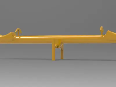 Seesaw snow shovel 3D model