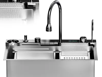 Drop-in Kitchen Sink 3D model