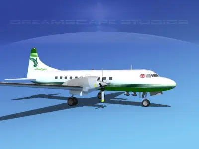 Convair CV-580 Air Atlantic 3D model