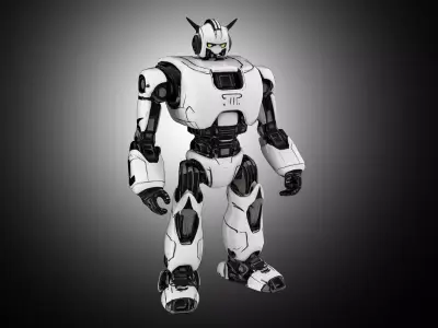 Robot Shaped Low-poly 3D model