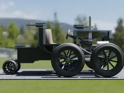 Model Zihad A1 Battery backup military auto gun car  Low-poly 3D model