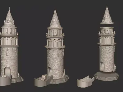 Galata Tower for Dice Game 3D print model