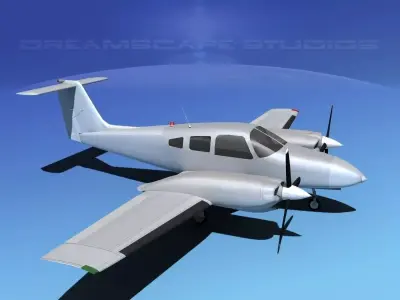 Piper Turbo Seminole Bare Metal 3D model