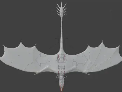 Dragon rigged and game ready Low-poly 3D model