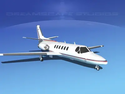 Cessna C550 Citation II V14 3D model