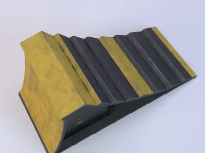Wheel chock Low-poly 3D model