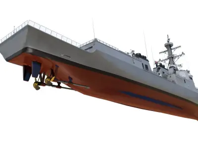 DDG-991 Sejong - KDX-III navy ship 3D model