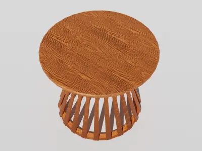 Round Center Table with Circular Base Free 3D model