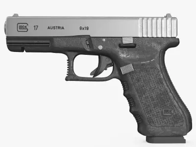 Glock 17 with Magazine 3D model