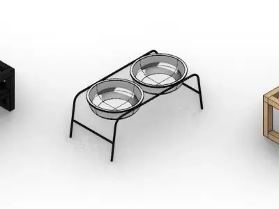 Bowl Pet Food Rack 3D model