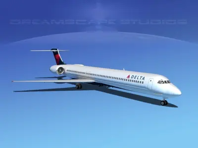 McDonnell Douglas MD-80 Delta 2 3D model