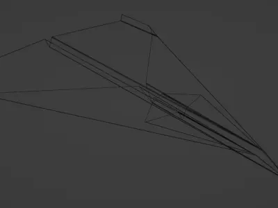 Paper plane Free low-poly 3D model